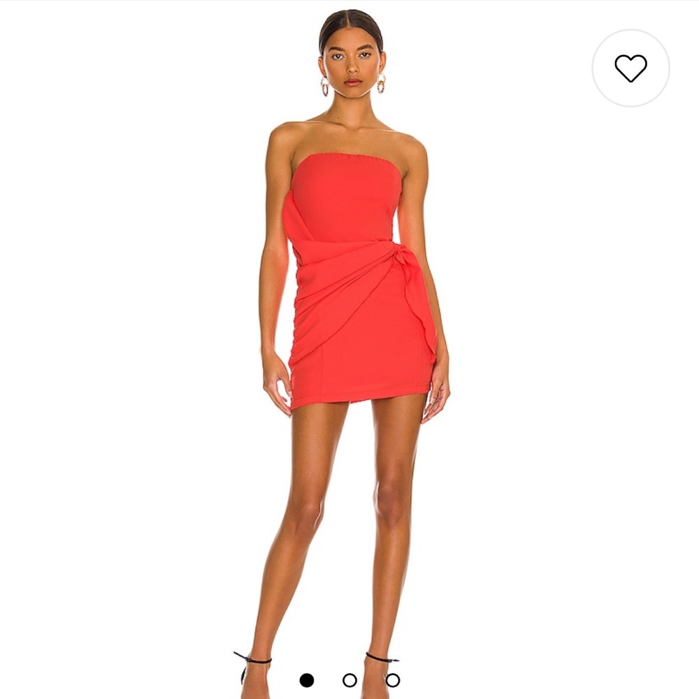 Andria Strapless Mini Dress in Red | M | Superdown